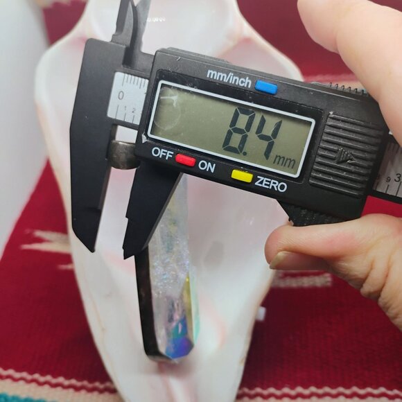 Huge Charles Albert Sterling Silver Rainbow Aura Quartz Crystal Pendant - Picture 11 of 11